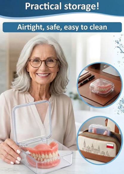 [Free Portable Storage Box Included] Full Coverage Dentures