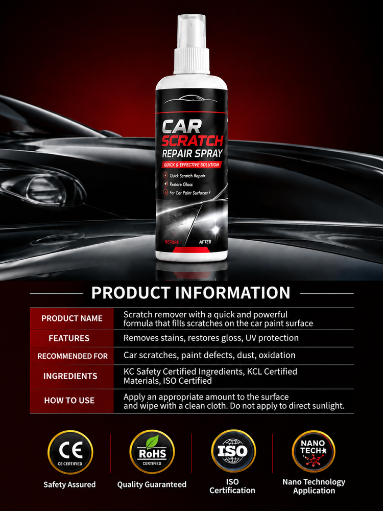 [One Spray to Remove Scratches] Car Paint Scratch Repair Spray