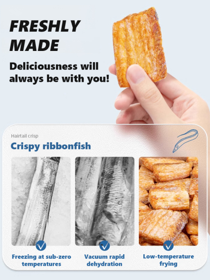 Ready-to-eat crispy ribbonfish crisps