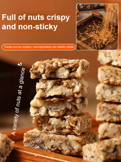 [0 sucrose high fiber] flax seed walnut crisps