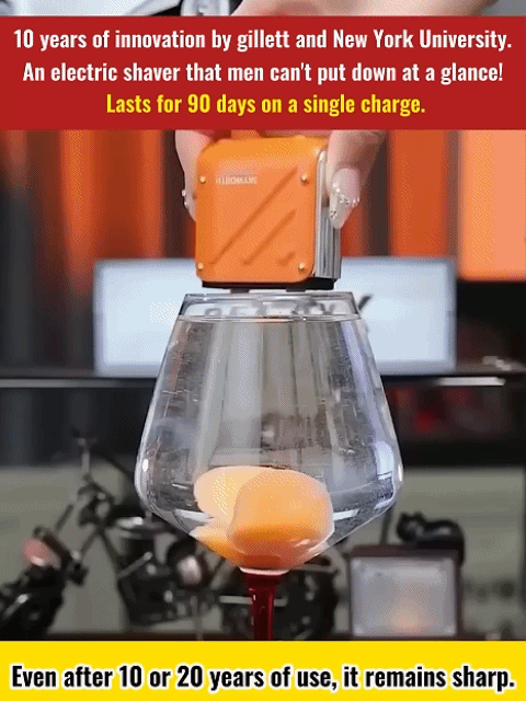 Next-generation portable rotary dual-ring electric shaver.