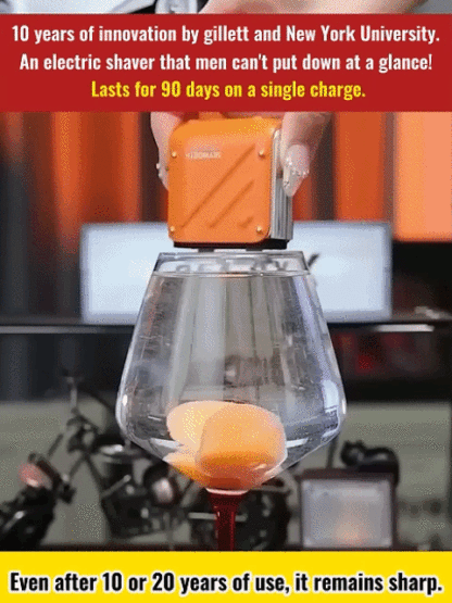 Next-generation portable rotary dual-ring electric shaver.