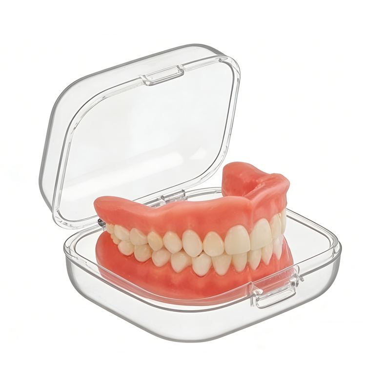 [Free Portable Storage Box Included] Full Coverage Dentures