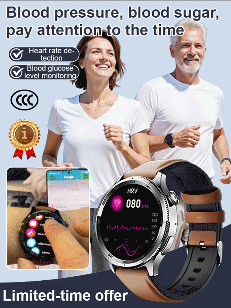 Multifunctional Blood Pressure and Blood Glucose Monitoring Watch