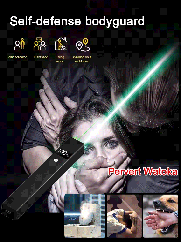 Rechargeable long-range laser pointer