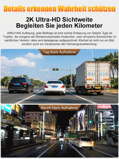 【Keine toten Winkel, 4 Kameras】360-Grad-Weitwinkel-HD-Rekorder