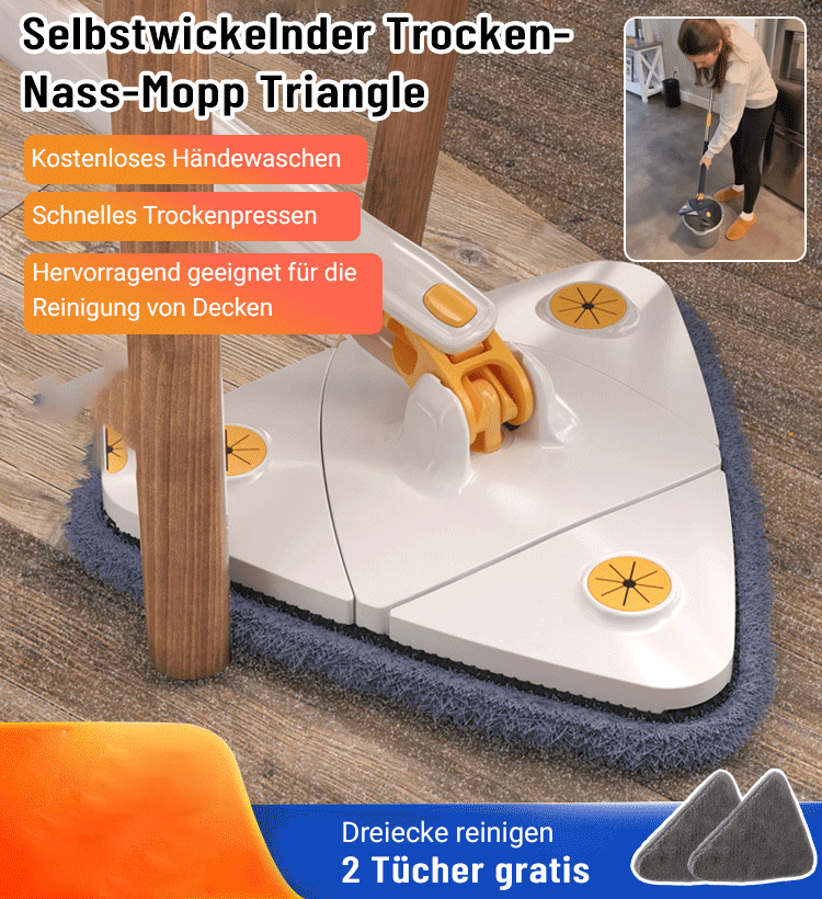 Automatisch handwaschbarer Dreiecksmopp