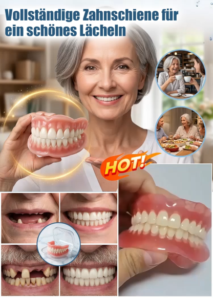 【Mit tragbarem Aufbewahrungsetui】Vollständige Zahnschiene für ein schönes Lächeln