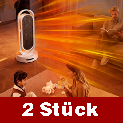 【1 Sekunde Sofortwärme】Energiesparendes, lichtloses, geräuscharmes Heizgebläse