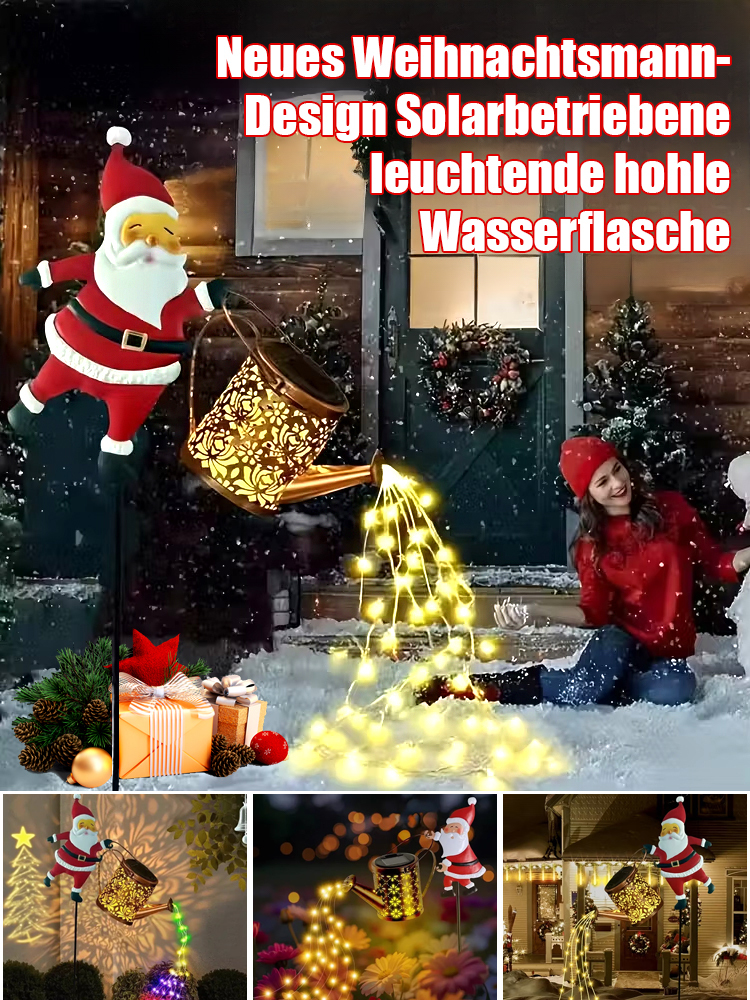 Solarbetriebene Weihnachtsmann-Garten-Rasenleuchten