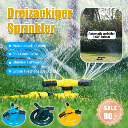 360° automatischer rotierender Dreizack-Sprinkler