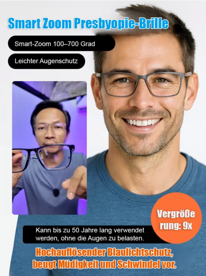 Sportliche, ultraleichte und bequeme Schutzbrille für Altersweitsichtigkeit.