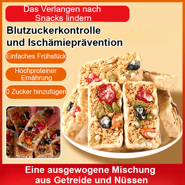 【Kalorienarm, sättigend】Nussige Hafer-Joghurt-Riegel