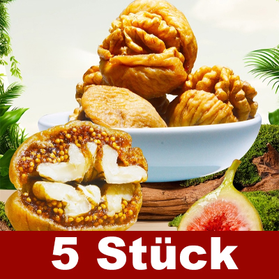 Freizeit-Snack Feigen mit Walnusskernen Trockenfrüchte