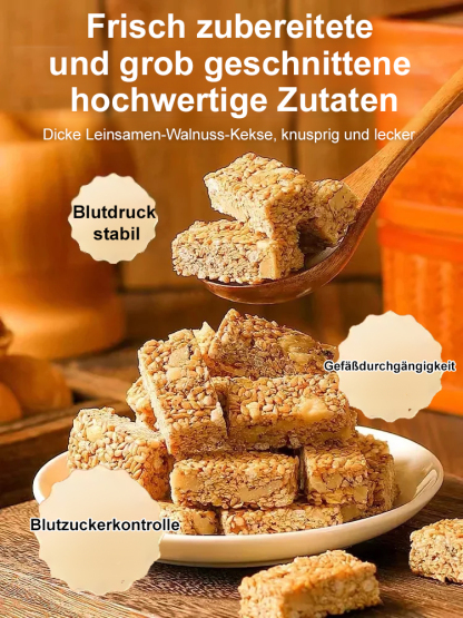 【Zuckerfrei, ballaststoffreich】Leinsamen-Walnuss-Kekse
