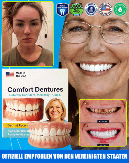 Natürlich passendes Zahnprothesen-Set