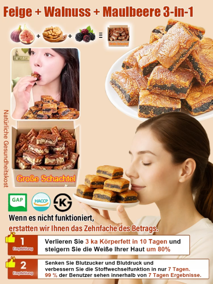 【0 Zucker, keine Belastung】Feigen-Schwarzsesam-Maulbeer-Torte