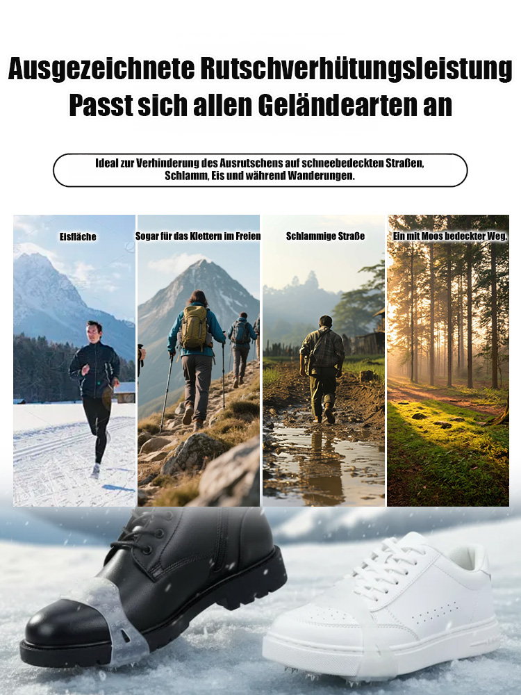 Unsichtbare Eiskrallen für Outdoor-Wanderungen im Schnee