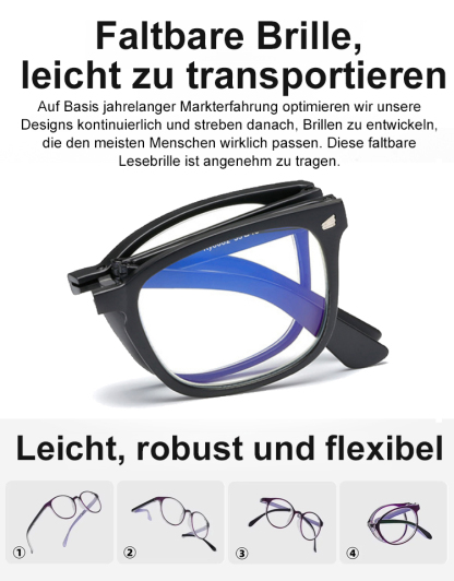 Stilvolle und bequeme faltbare Lesebrille