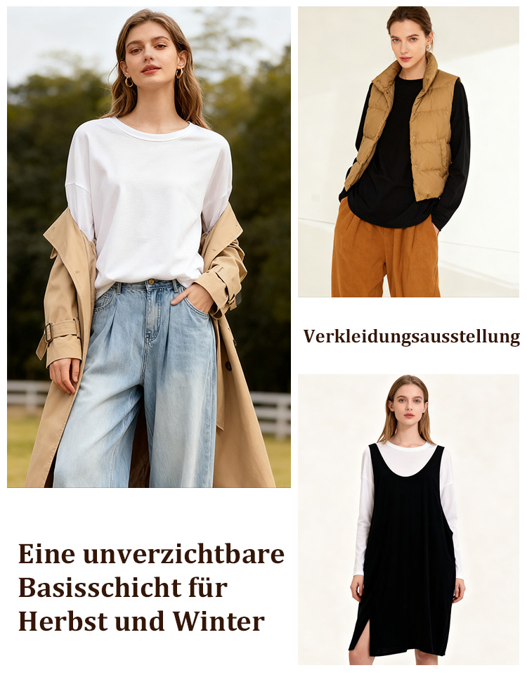 Hochwertiges, schlichtes Damen-Basistop