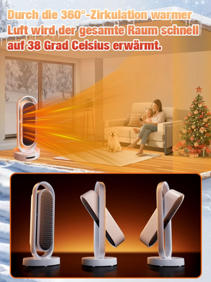 【1 Sekunde Sofortwärme】Energiesparendes, lichtloses, geräuscharmes Heizgebläse