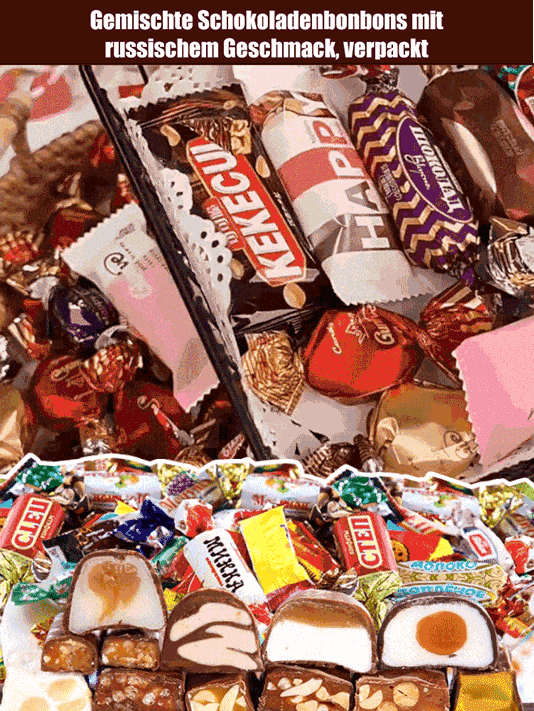 Gemischte Pralinen mit russischem Geschmack