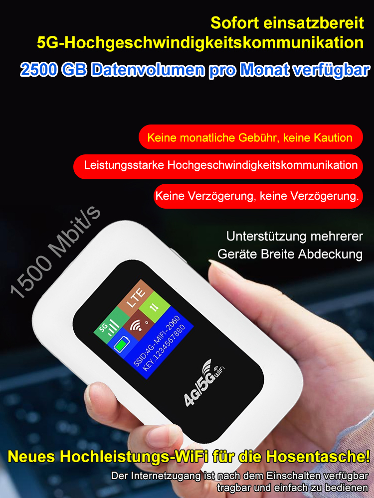 WiFi für unterwegs【Lebenslang kostenloses Internet】