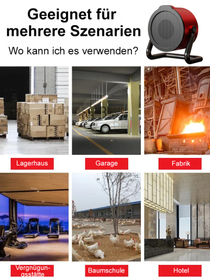 Kompakter, schnell aufheizender Heizlüfter für den Heimgebrauch