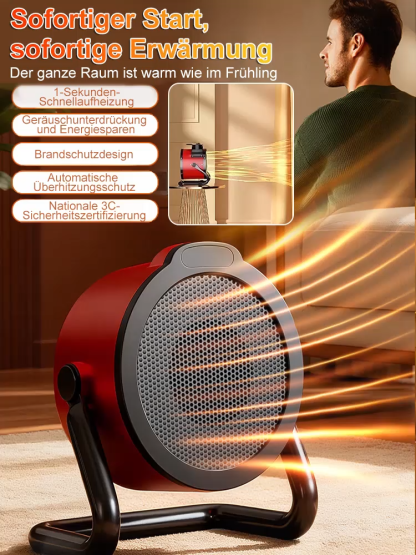 Kompakter, schnell aufheizender Heizlüfter für den Heimgebrauch