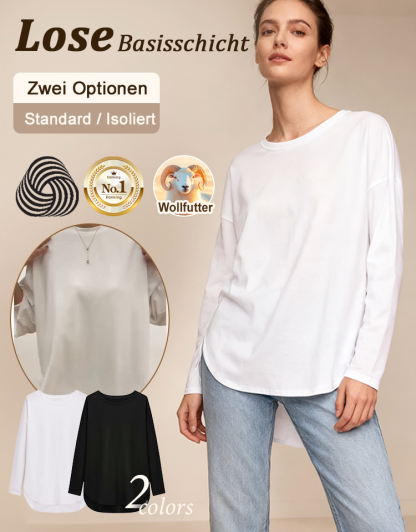 Hochwertiges, schlichtes Damen-Basistop