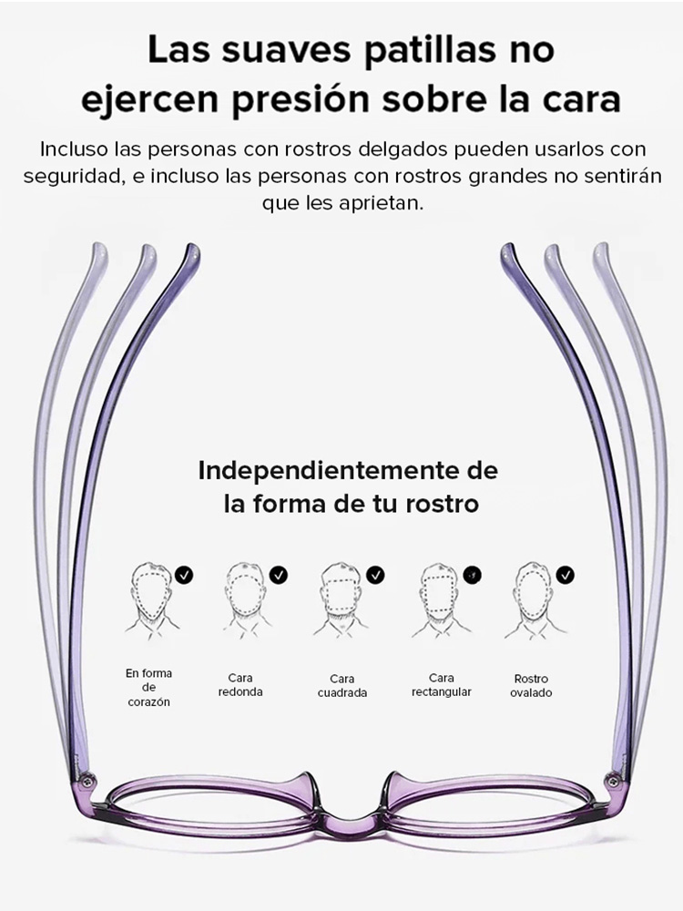 Gafas de lectura ultraligeras con diseño integrado y protección contra luz azul