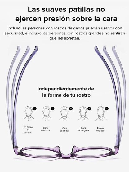 Gafas de lectura ultraligeras con diseño integrado y protección contra luz azul