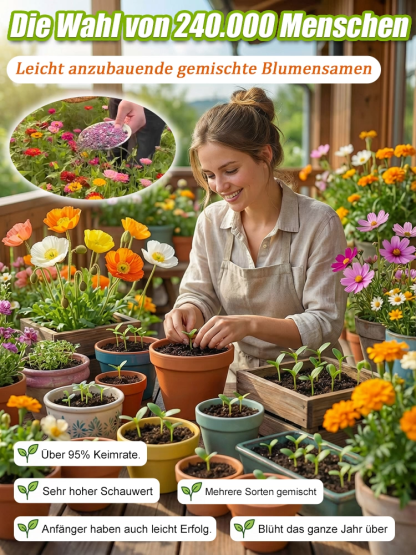 【Über 240.000 Mal gekauft】Einfach zu züchtende gemischte Blumensamen