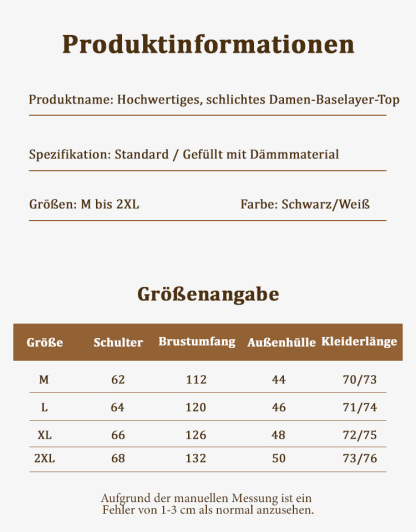 Hochwertiges, schlichtes Damen-Basistop