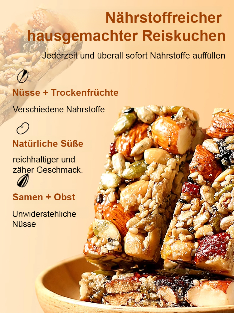 【Zuckerfrei & äußerst sättigend】Handgeschnittener Nuss- und Schatzkuchen