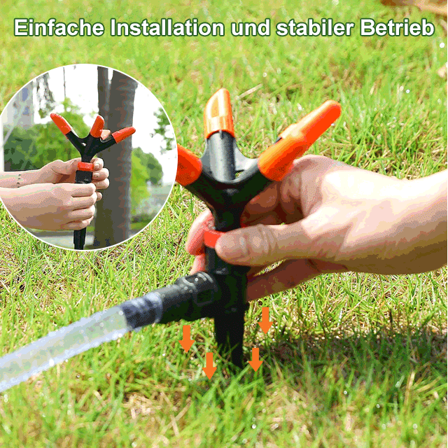Automatische Sprinkleranlage mit rotierender Düse