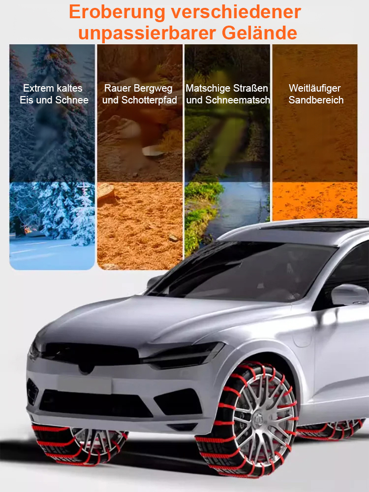 Universelle Schneeketten für Kraftfahrzeuge