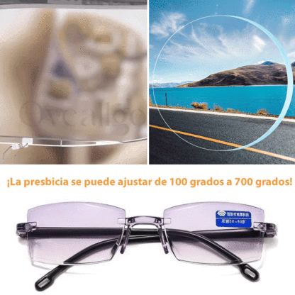 Gafas de lectura antiguas a prueba de radiación y zoom