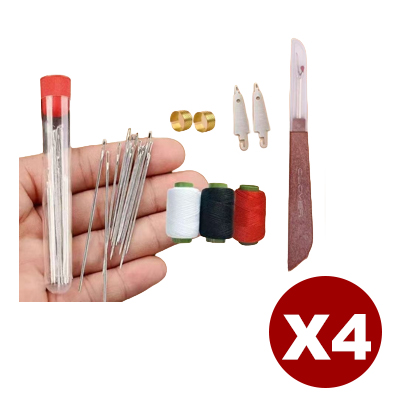 【34-teiliges Set】 Nähwerkzeug-Set mit großen Öhr-Stahlnadeln