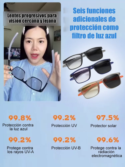 【Recomendadas por especialistas en salud visual】 gafas inteligentes con zoom y cambio de color