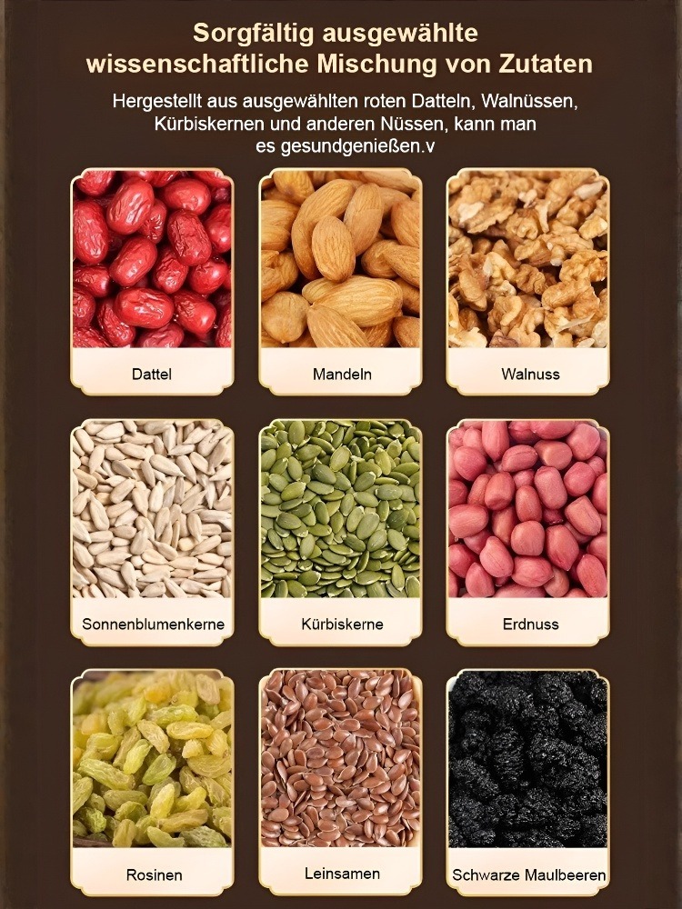 【Zuckerfrei & äußerst sättigend】Handgeschnittener Nuss- und Schatzkuchen