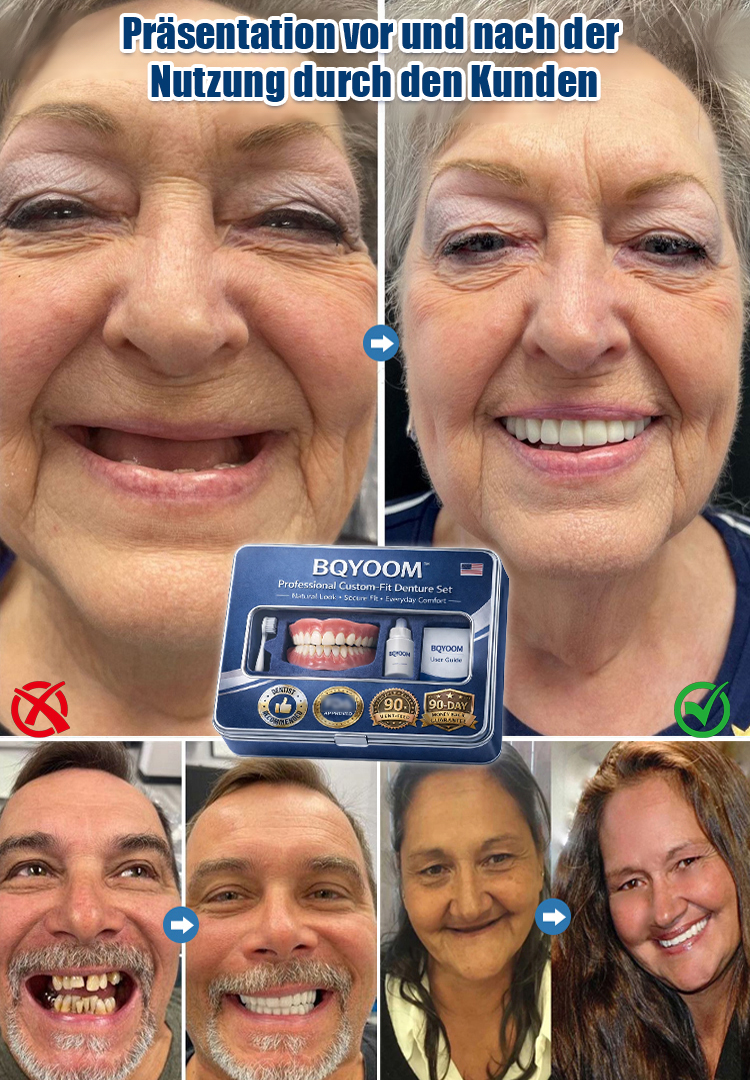 Zweifarbige wählbare Zahnprothesenbox – Sofort ein perfektes Lächeln