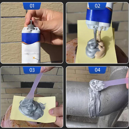 Rissfester, hochtemperaturbeständiger Gusskleber