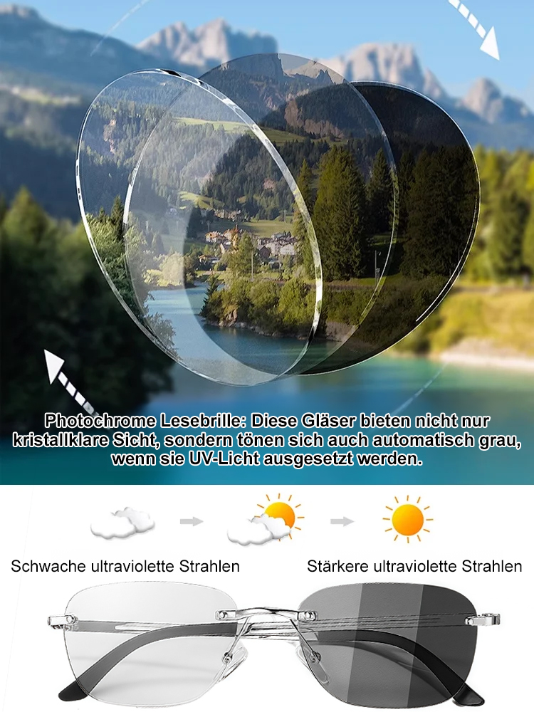 Ultraleichte, intelligente, zoomfähige, lichtempfindliche, farbverändernde, blaulichtblockierende Le