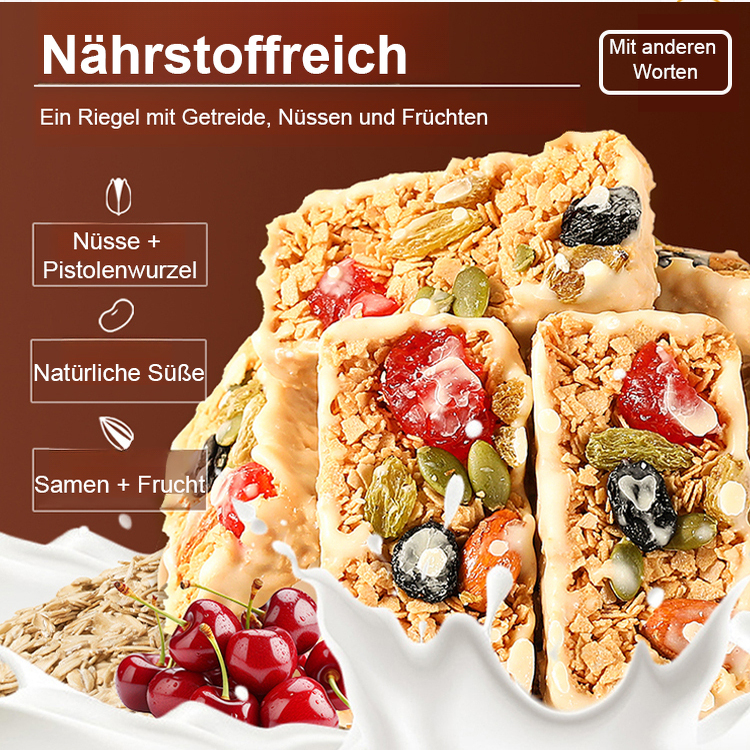 【Kalorienarm, sättigend】Nussige Hafer-Joghurt-Riegel