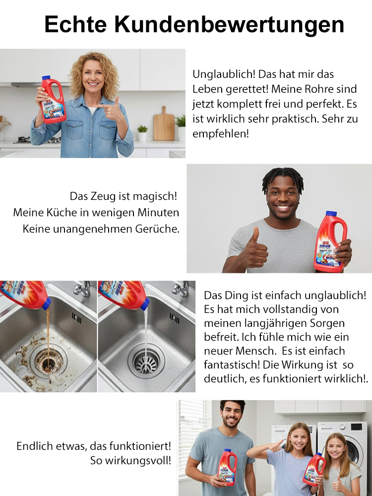 【3-Minuten-Allzweck-Entstopfer】Leistungsstarker Abflussreiniger
