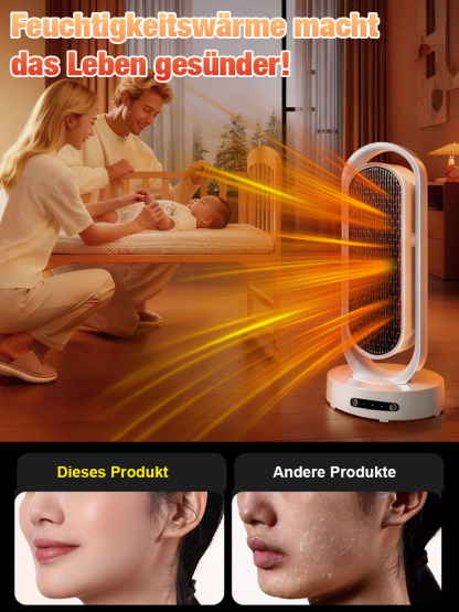 【1 Sekunde Sofortwärme】Energiesparendes, lichtloses, geräuscharmes Heizgebläse