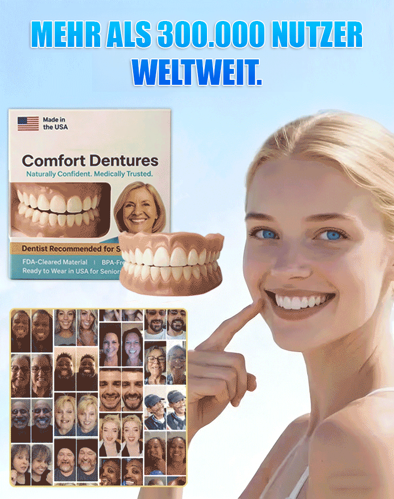 Natürlich passendes Zahnprothesen-Set