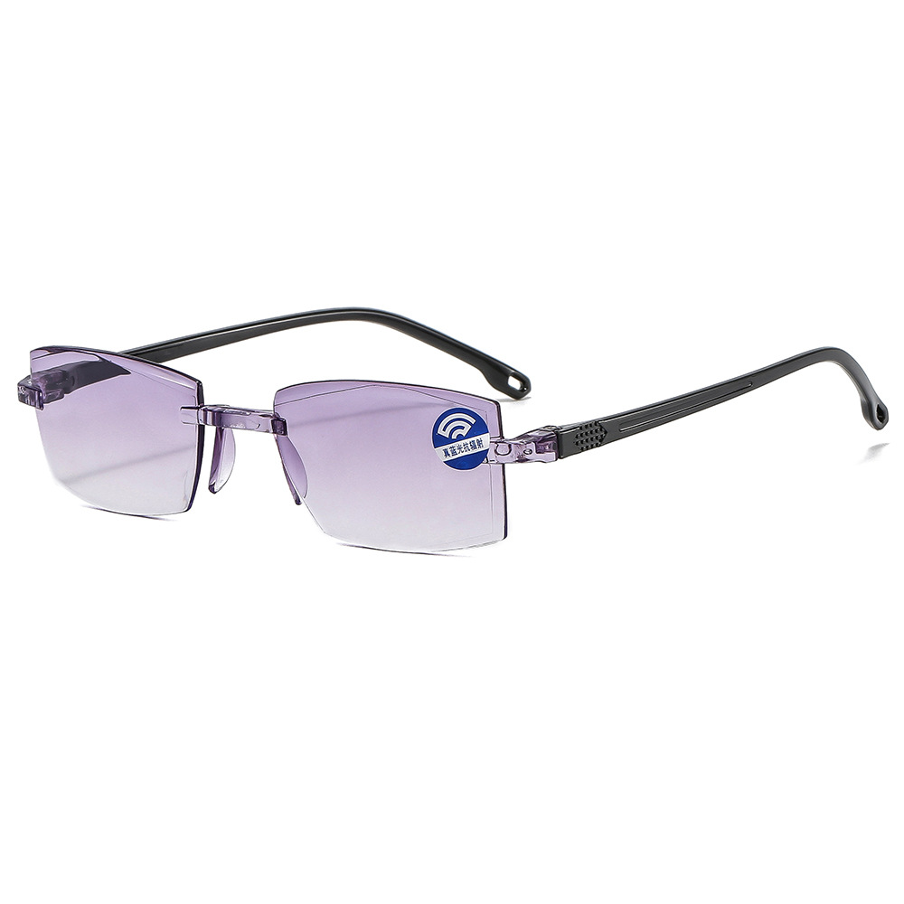 Unisex randlose Lesebrille mit Blaulichtfilter
