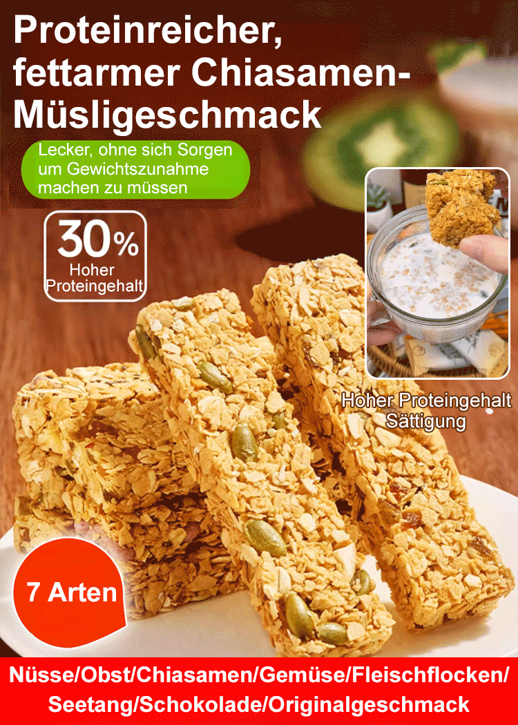 【Zuckerfrei und sättigend】Hafer-Crisp-Mahlzeitenersatz-Energieriegel